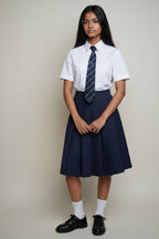 Girls White Short Sleeve School Uniform Shirt
