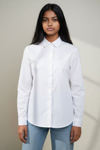 Girls White Long Sleeve School Uniform Shirt