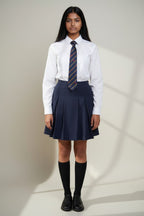 Girls White Long Sleeve School Uniform Shirt