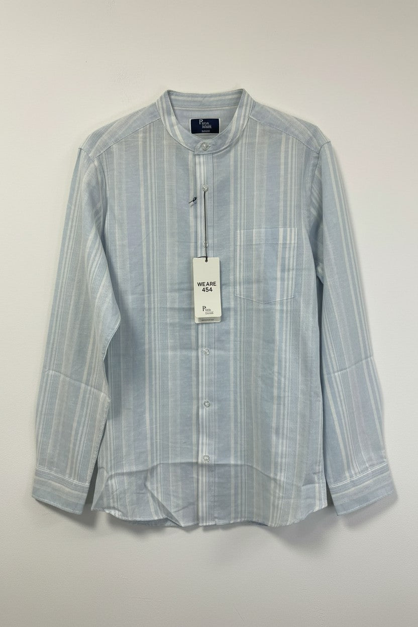 Men's Linen Blend Long Sleeve Casual Shirt