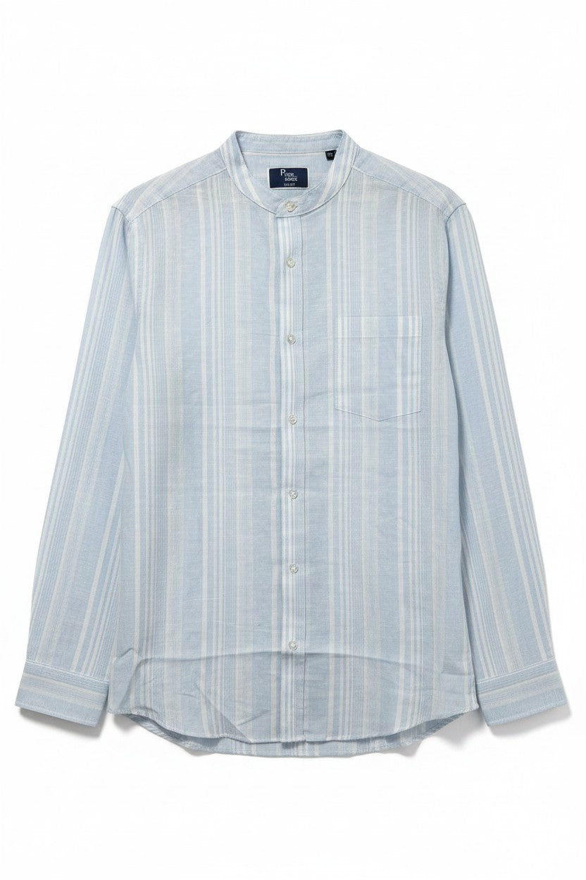 Men's Linen Blend Long Sleeve Casual Shirt