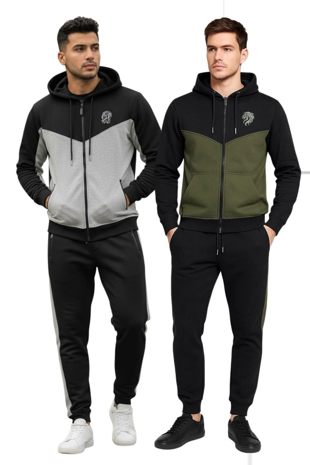 Men’s JOSS Fleece Tracksuit Set – Zip Hoodie & Tapered Joggers