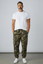 Men's Stretch Cargo Trousers Slim Fit 7 Pocket Utility Jogger