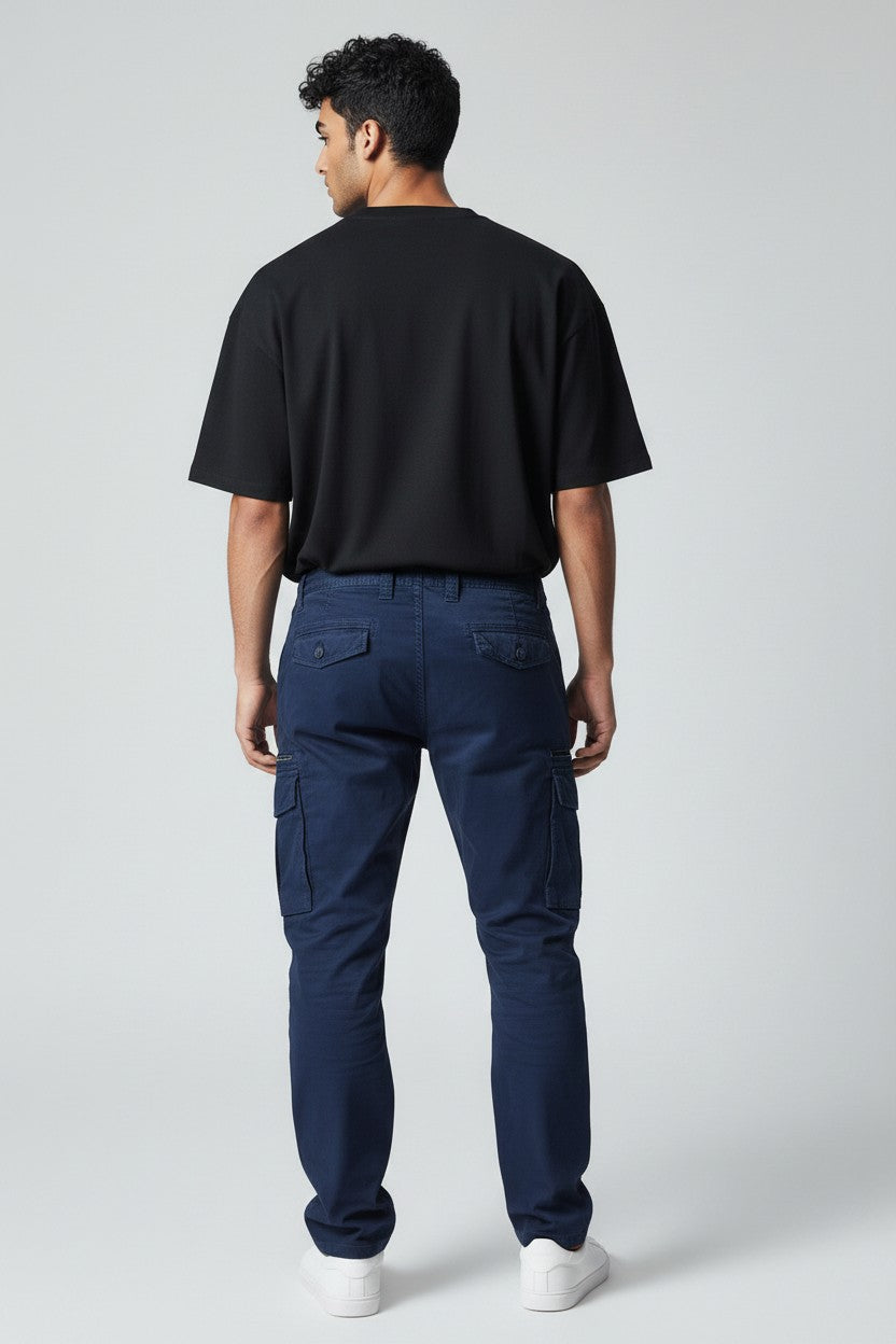 Men’s Cargo Trousers Stretch Utility Workwear Pants