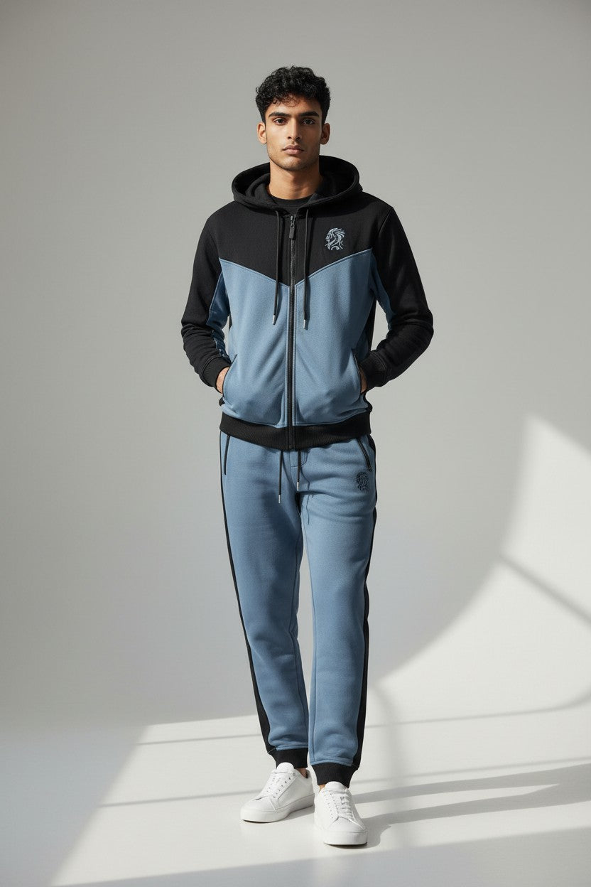 Men’s JOSS Fleece Tracksuit Set – Zip Hoodie & Tapered Joggers