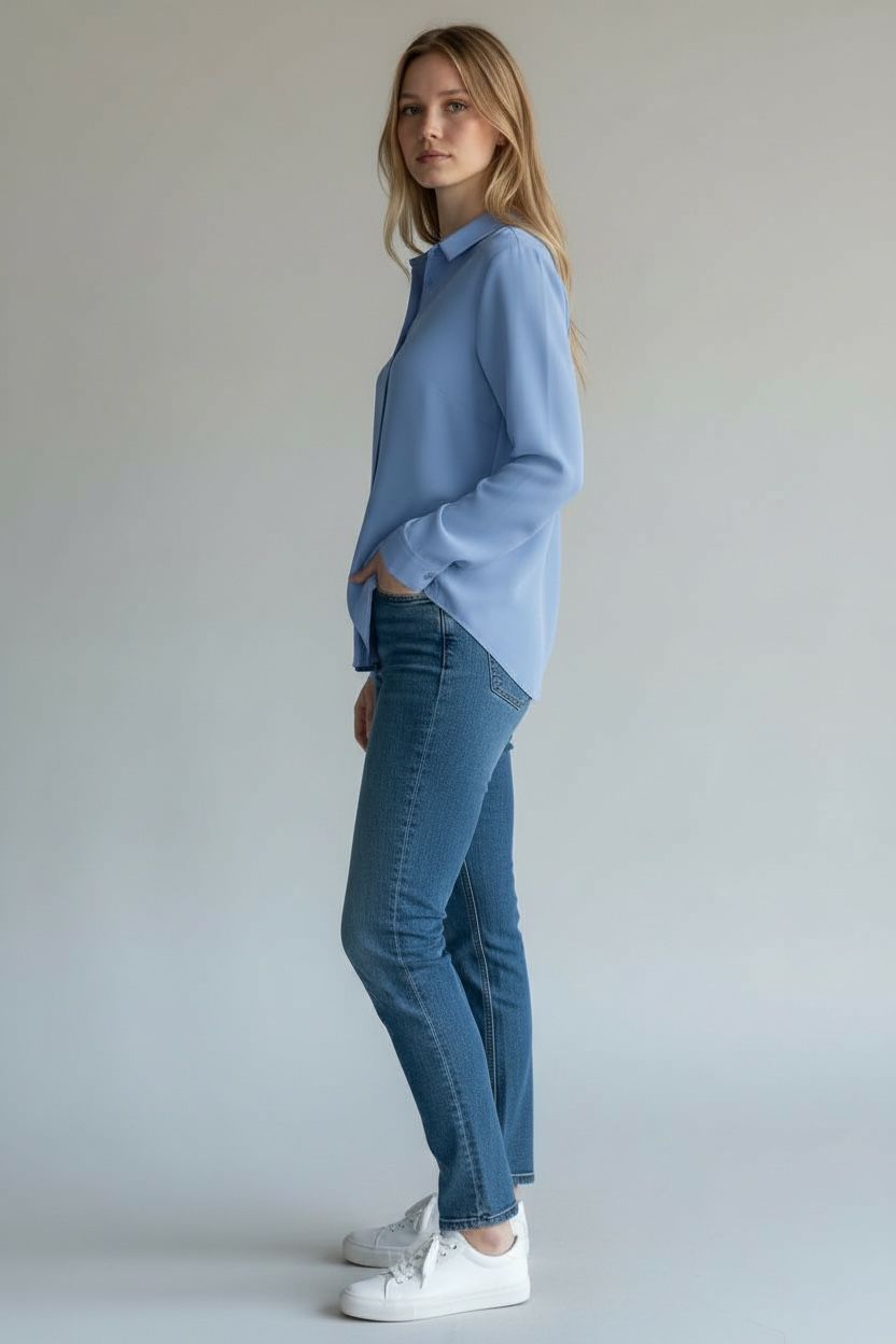 Women's Long Sleeve Stretch Formal Blouse Shirt Pack of 12 pcs