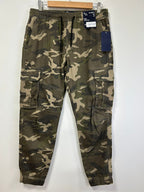 Men's Stretch Cargo Trousers Slim Fit 7 Pocket Utility Jogger
