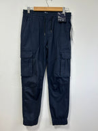 Men's Stretch Cargo Trousers Slim Fit 7 Pocket Utility Jogger