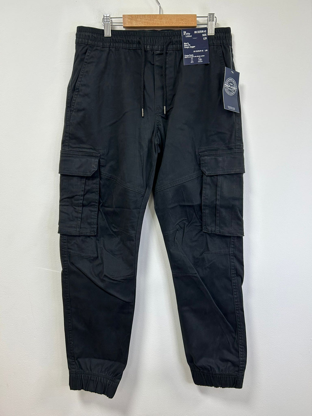 Men's Stretch Cargo Trousers Slim Fit 7 Pocket Utility Jogger