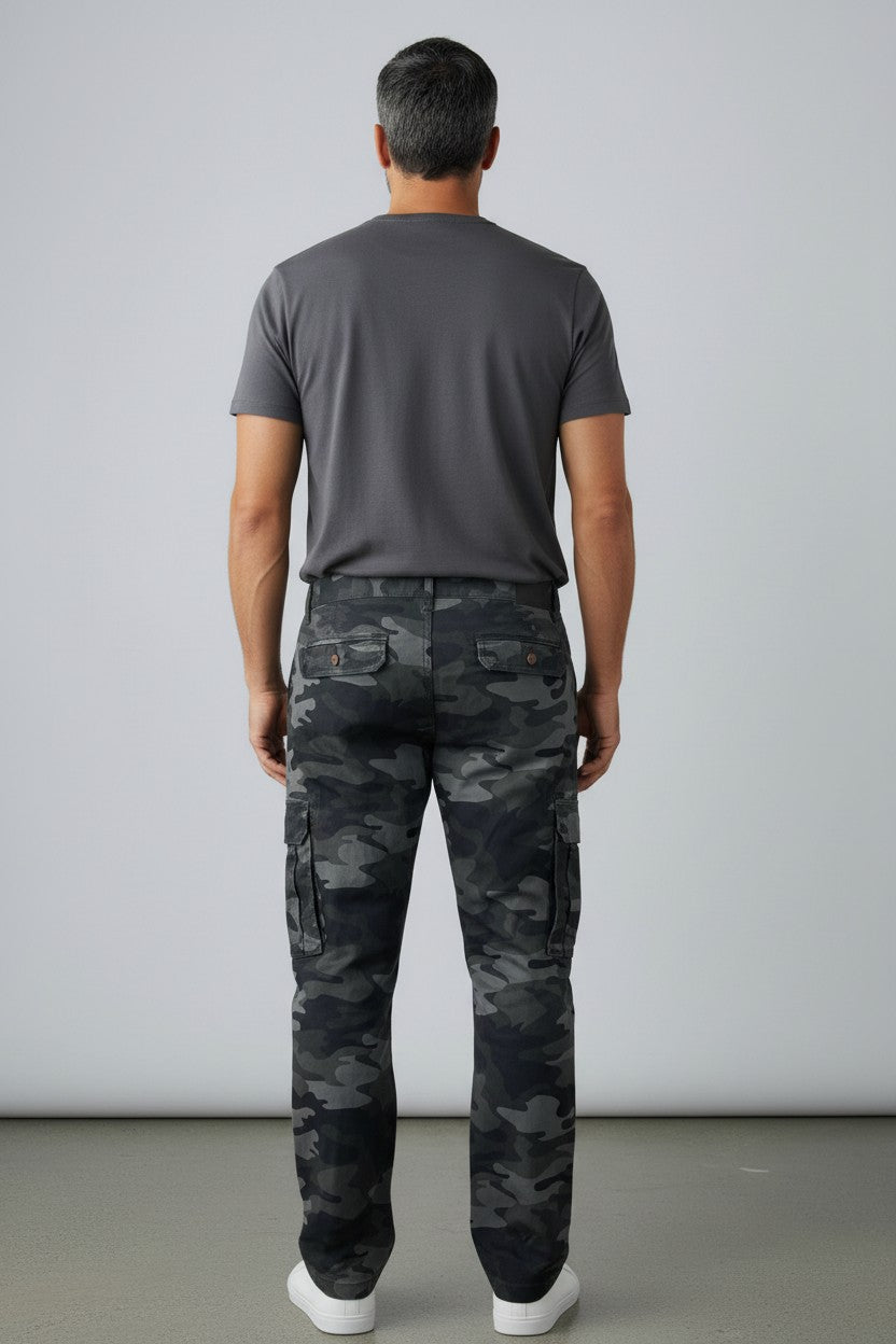 Men's Slim Fit 7-Pocket Cargo Trousers Pack of 12 pcs