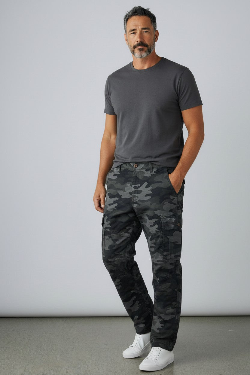 Men's Slim Fit 7-Pocket Cargo Trousers Pack of 12 pcs
