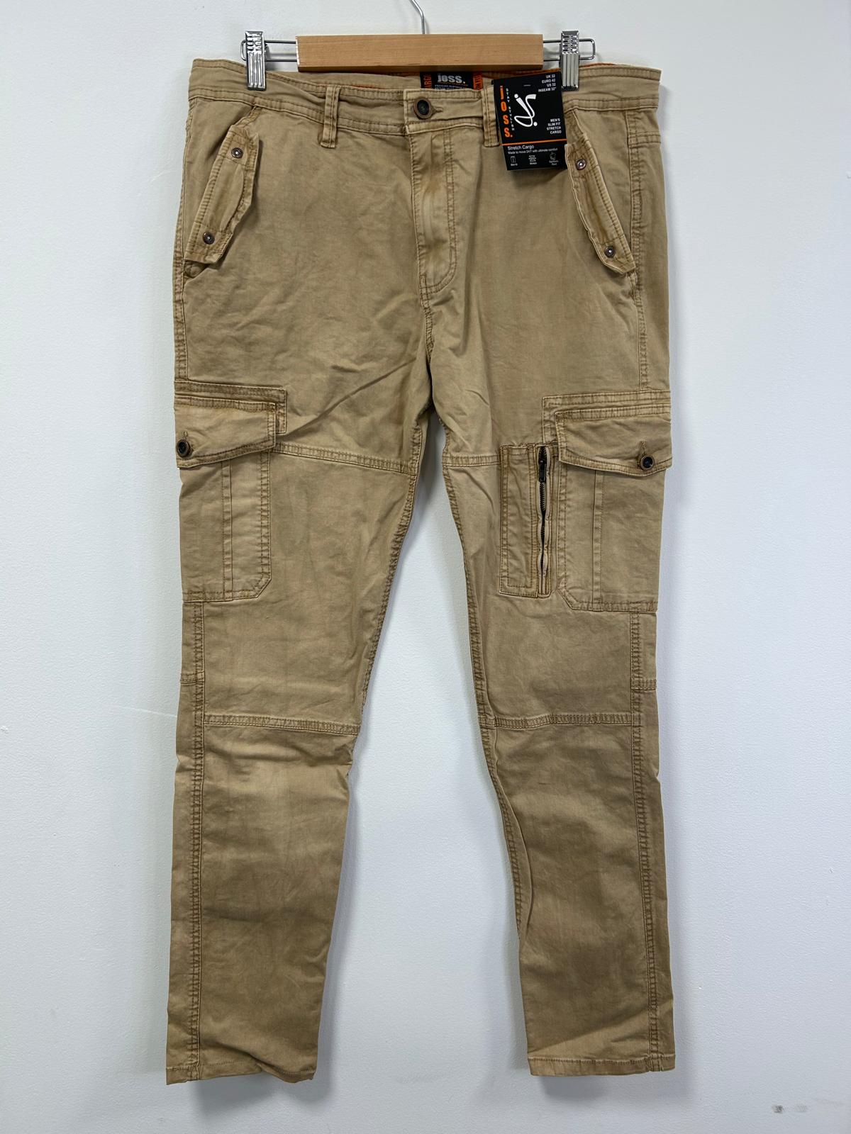 Men's Slim Fit Stretch Cargo Chino Trousers