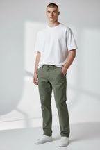 Men's Cotton Stretch Slim Fit Chino Trousers