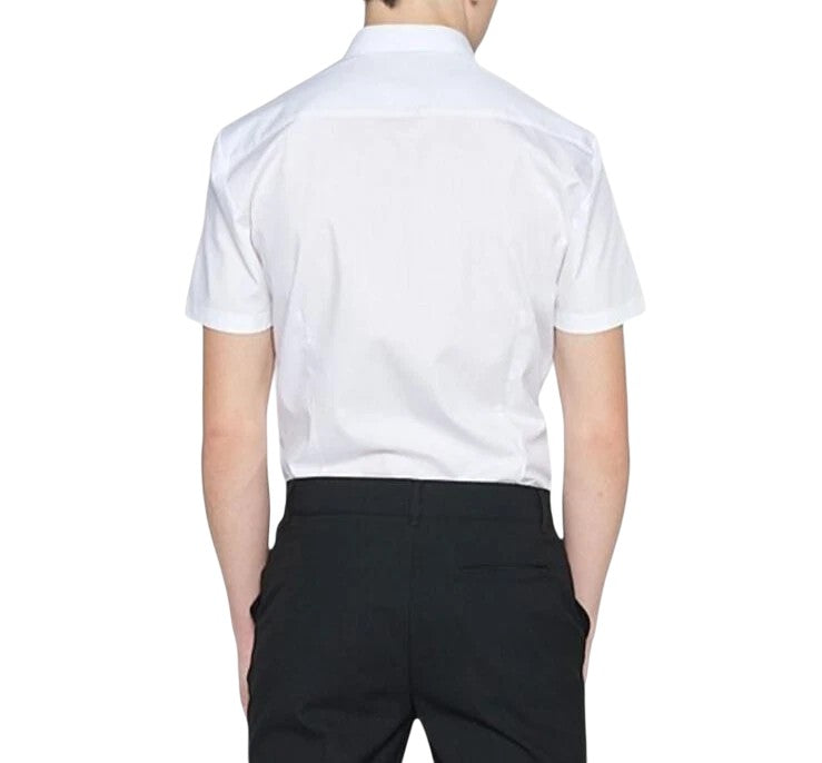 Boys White Short Sleeve School Uniform Shirt