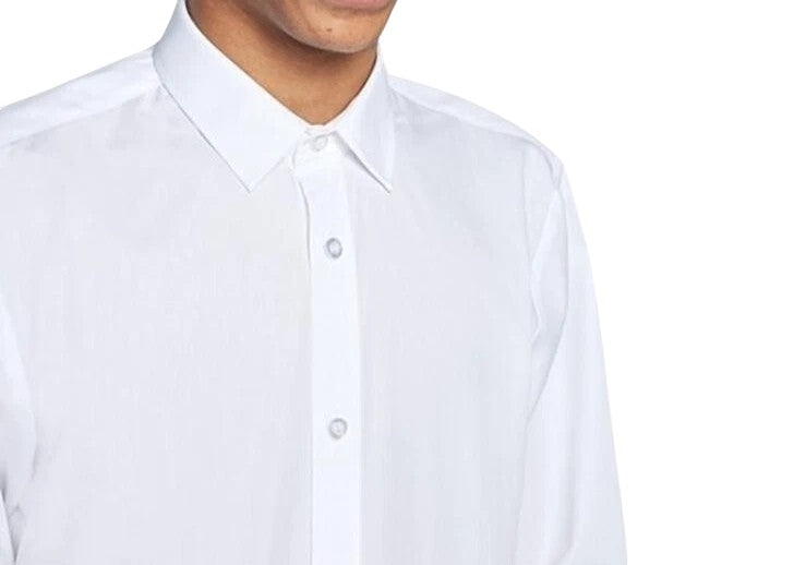 Boys White Long Sleeve School Uniform Shirt