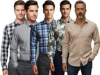 Men's Premium Cotton Solid Long Sleeve Shirt