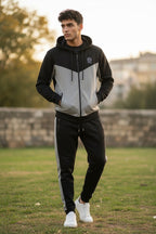 Men’s JOSS Fleece Tracksuit Set – Zip Hoodie & Tapered Joggers